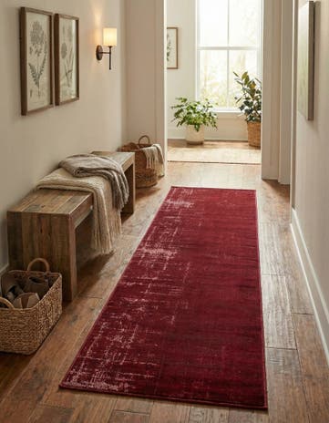 Red Valencia Runner Rug