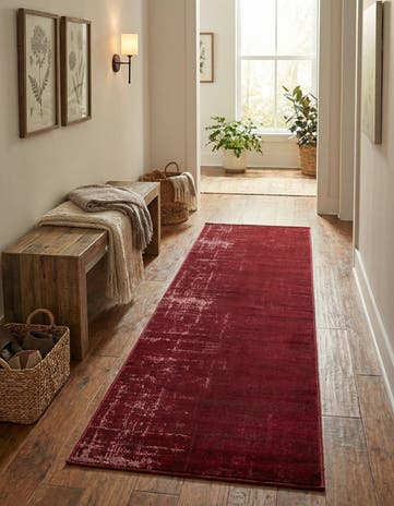 Red Valencia Runner Rug