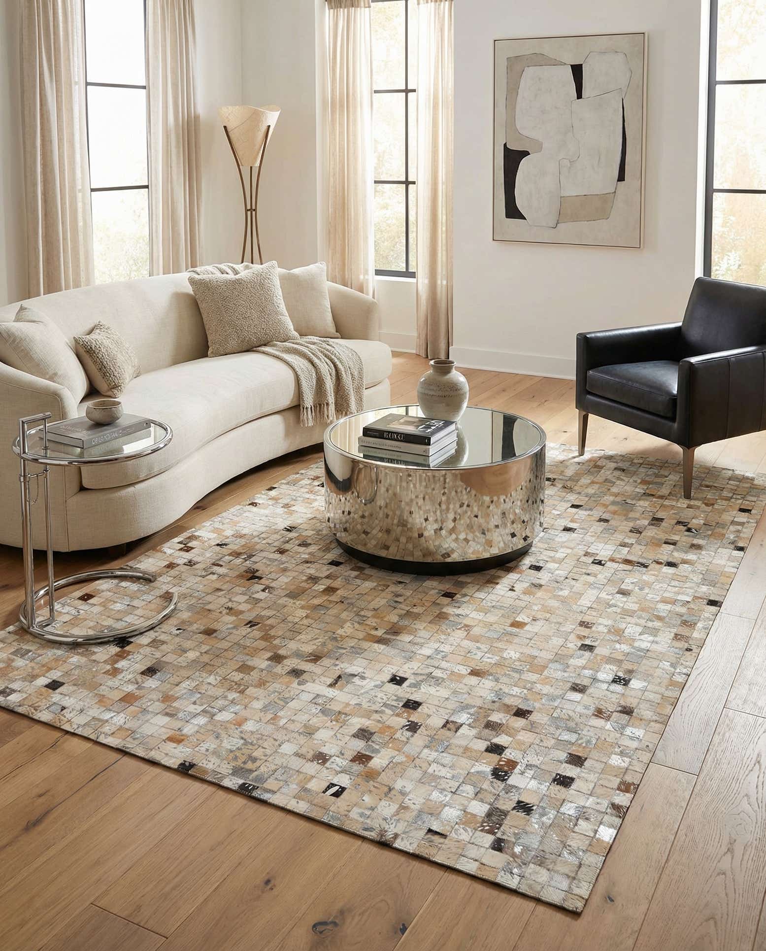5' 2 x 7' 5 Cowhide Stocks Rug