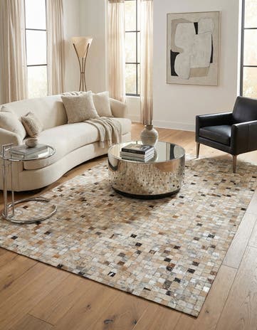 5' 2 x 7' 5 Cowhide Stocks Rug