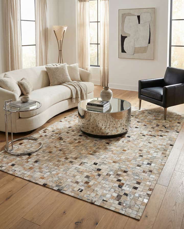 5' 2 x 7' 5 Cowhide Stocks Rug