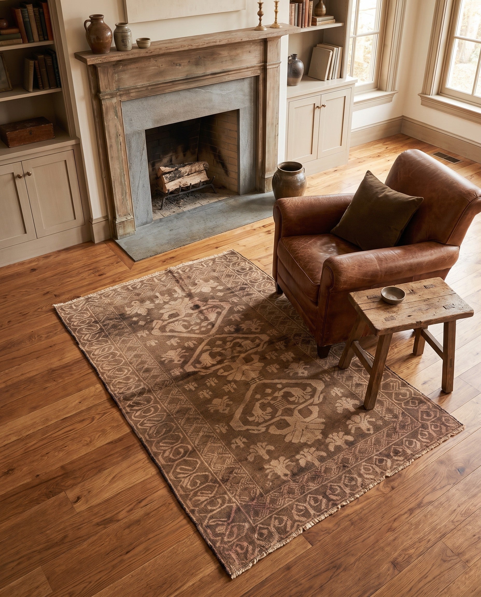 4' x 6' 2 Hand Knotted Ultra Vintage Persian Wool Rug