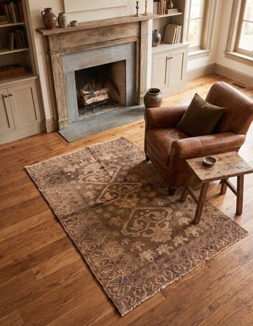 4' x 6' 2 Hand Knotted Ultra Vintage Persian Wool Rug