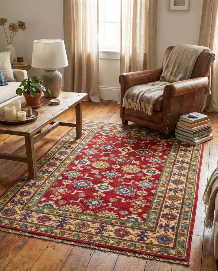 3' 2 x 4' 8 Hand Knotted Kazak Rug