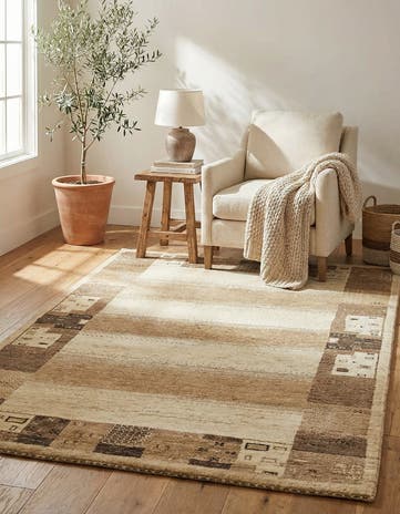 4' x 6' 2 Hand Knotted Kashkuli Gabbeh Wool Rug