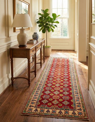 2' 9 x 10' Hand Knotted Kazak Runner Rug