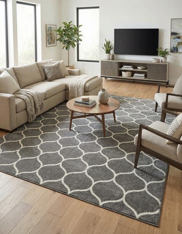 10' x 14' Lattice Frieze Rug