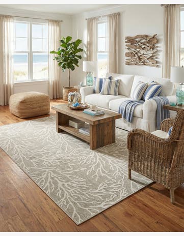 10' x 14' Easy-Clean Coastal Indoor / Outdoor Rug