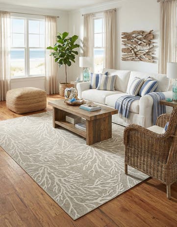 10' x 14' Easy-Clean Coastal Indoor / Outdoor Rug