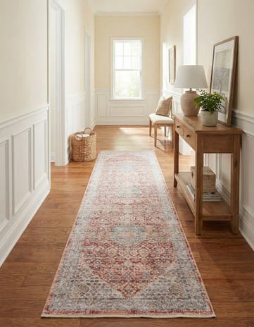 Red Noble Runner Rug
