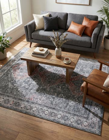 5' 1 x 8' Washable Timeless Rug