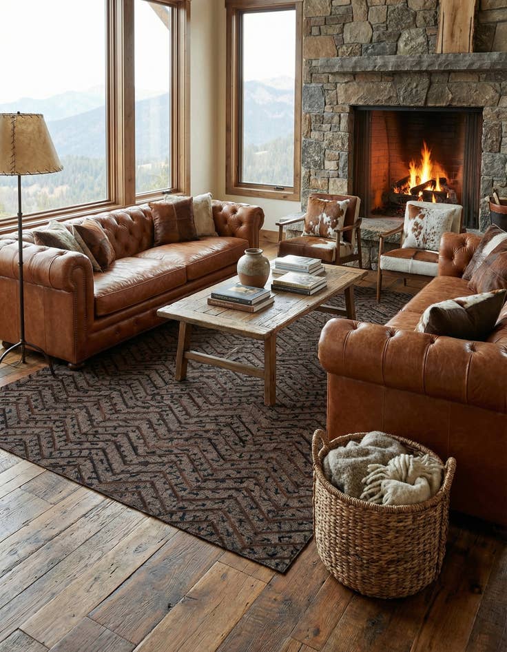 Detail image of  5' x 7' 8 Cowhide - Patchwork Rug