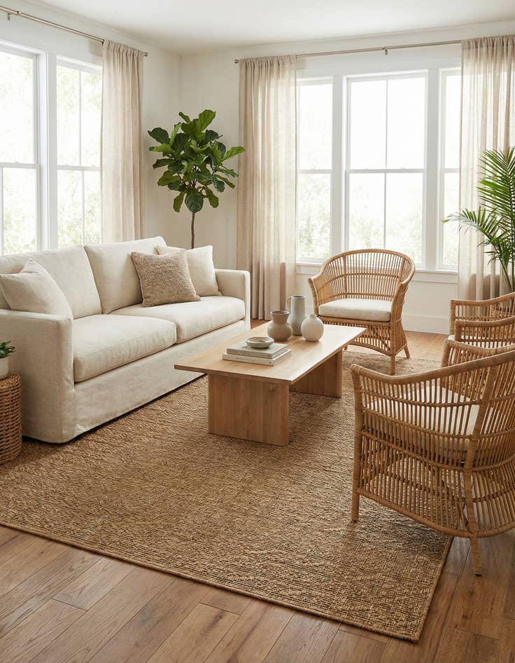 Detail image of 8' x 11' 4  Washable Modern Indoor / Outdoor Rug