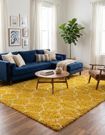 10' x 13' Lattice Shag Rug