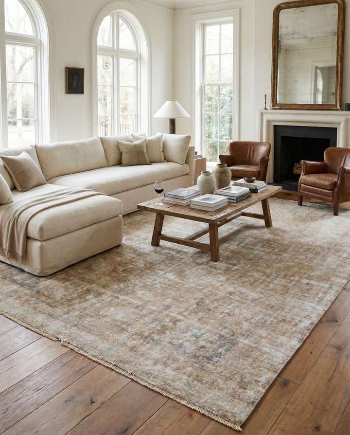 9' 5 x 13' Hand Knotted Ultra Vintage Persian Wool Rug