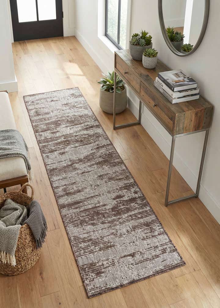 2' x 8' Easy-Clean Modern Indoor / Outdoor Runner Rug