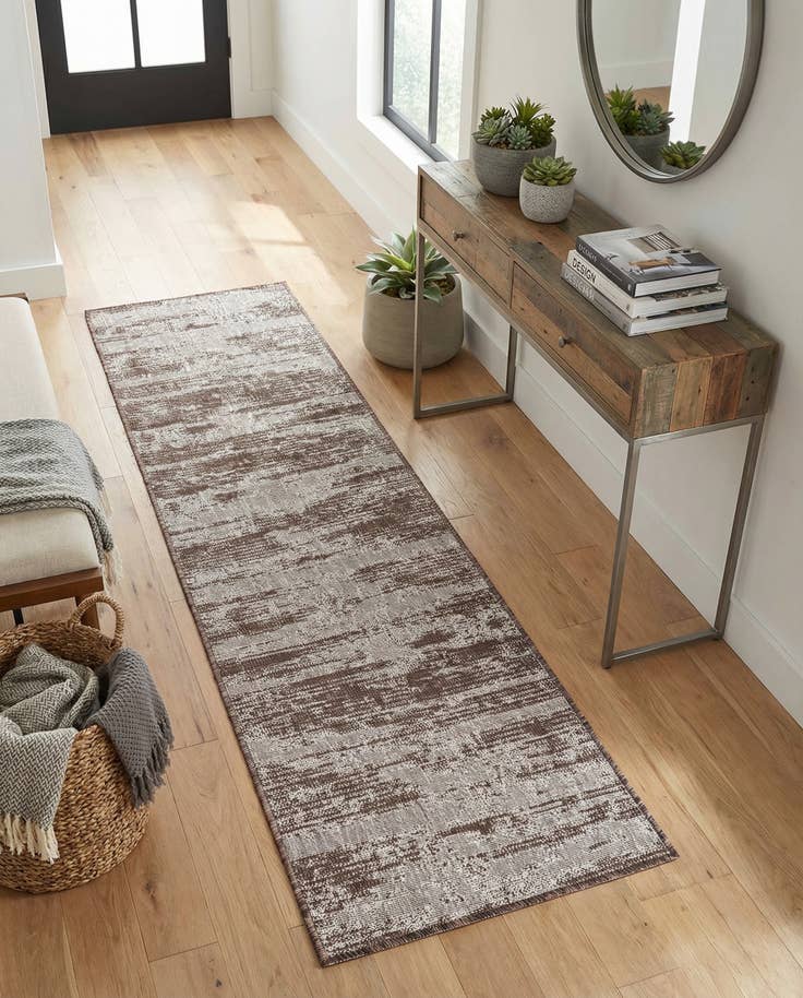 Detail image of 2' x 8' Easy-Clean Modern Indoor / Outdoor Runner Rug