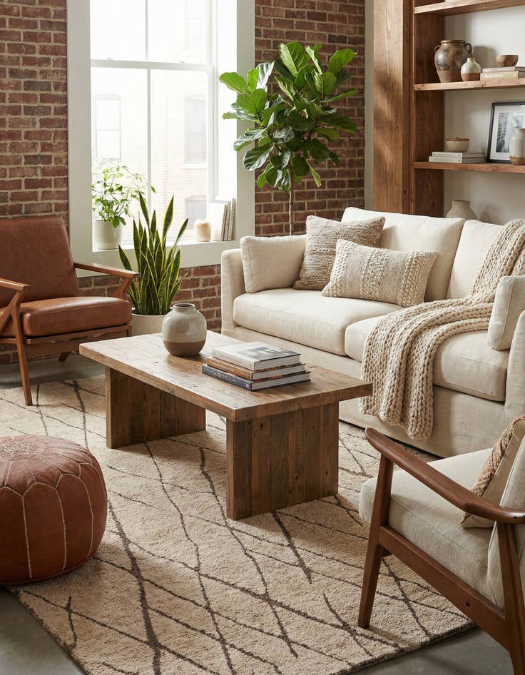 Detail image of  5' 1 x 8' Atlas Moroccan Wool Rug