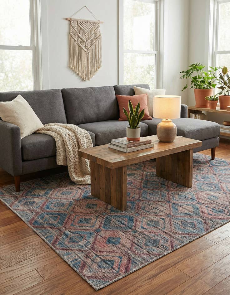 Detail image of 5' 3 x 8'  Washable Sisu Rug