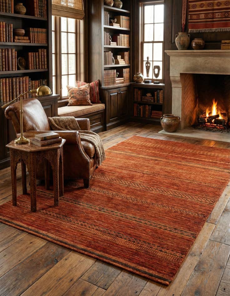 Detail image of 5' 1 x 8' 1 Juma Wool Rug