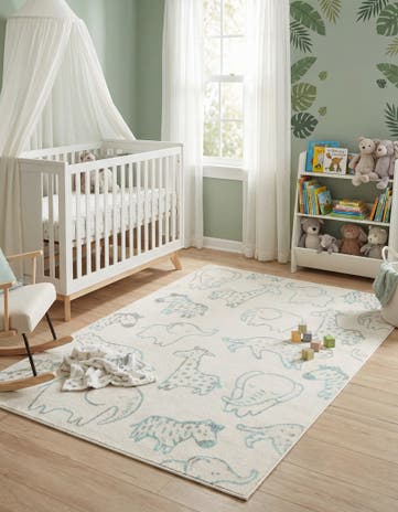 4' x 6' Animals Whimsy Kids Rug