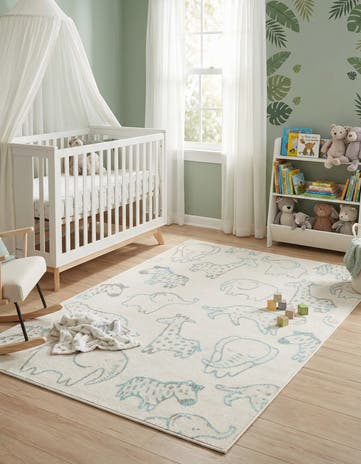 4' x 6' Animals Whimsy Kids Rug