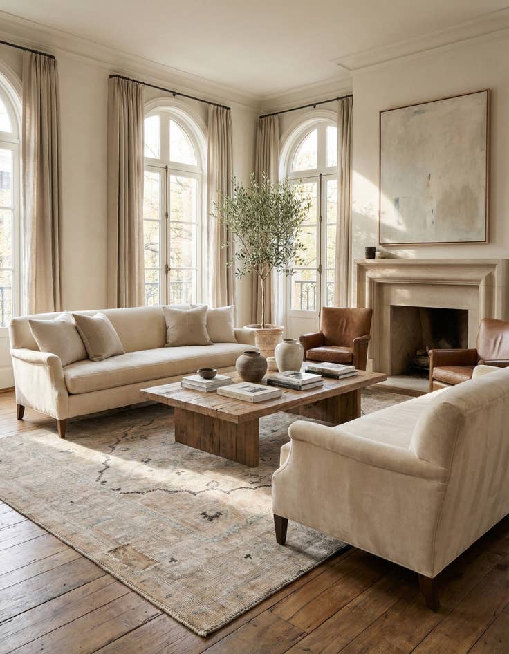 Detail image of 6' 2 x 9'  Hand Knotted Ultra Vintage Persian Wool Rug