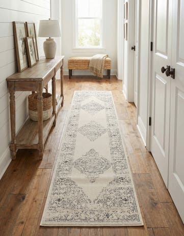 White Isabella Runner Rug