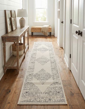 White Isabella Runner Rug