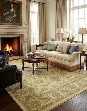 6' 7 x 10' Hand Knotted Peshawar Ziegler Rug