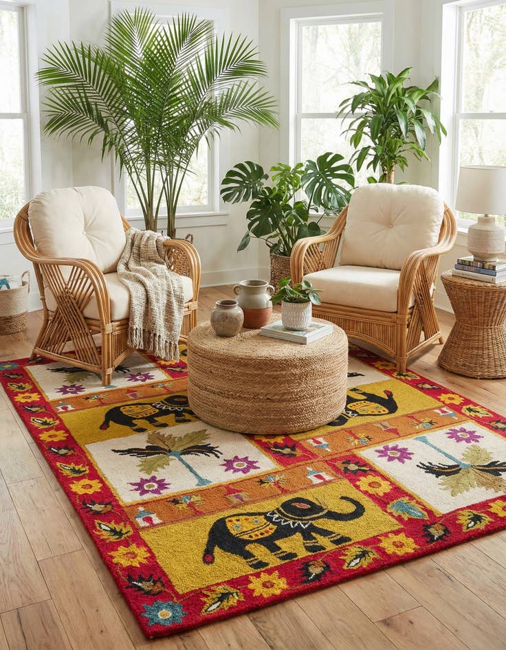 Detail image of  7' 8 x 9' 7 Agra Square Rug