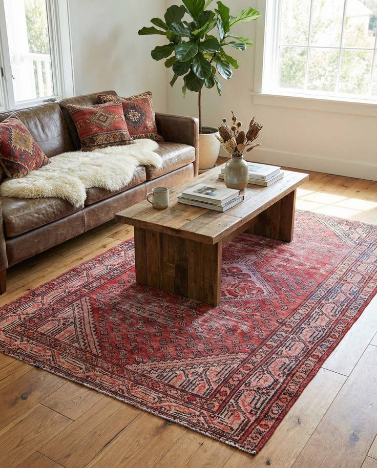 Detail image of 4' x 6' 1 Hand Knotted Ultra Vintage Persian Wool Rug