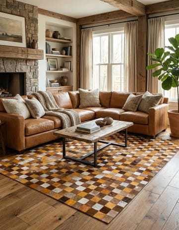 5' x 7' 11 Cowhide Stocks Rug