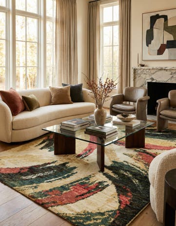 6' 9 x 9' 1 Hand Knotted Darya Wool Rug