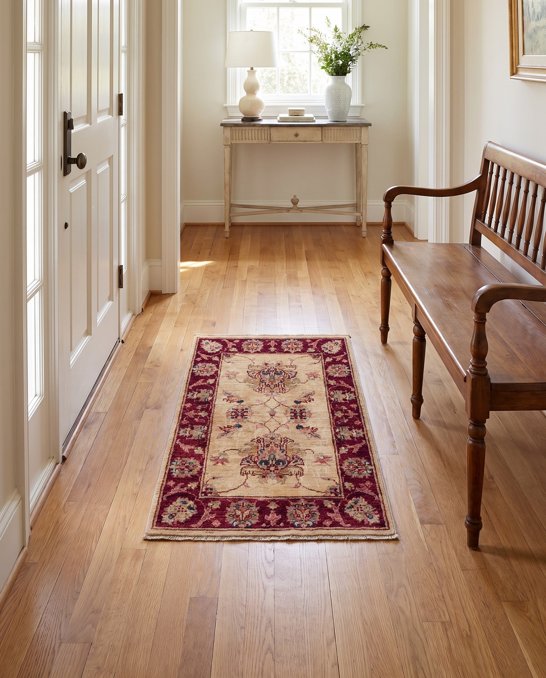 1' 10 x 3' 2 Hand Knotted Ziegler Rug