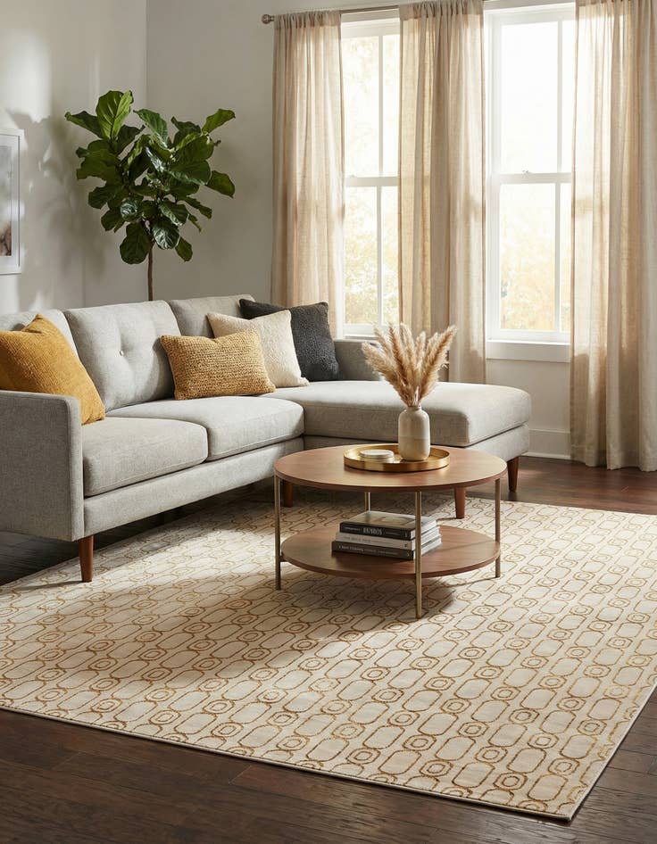 Detail image of  10' x 10' Vogue Geo Square Rug