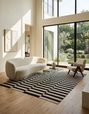 5' 10 x 7' 9 Hand Woven Kilim Modern Wool Rug