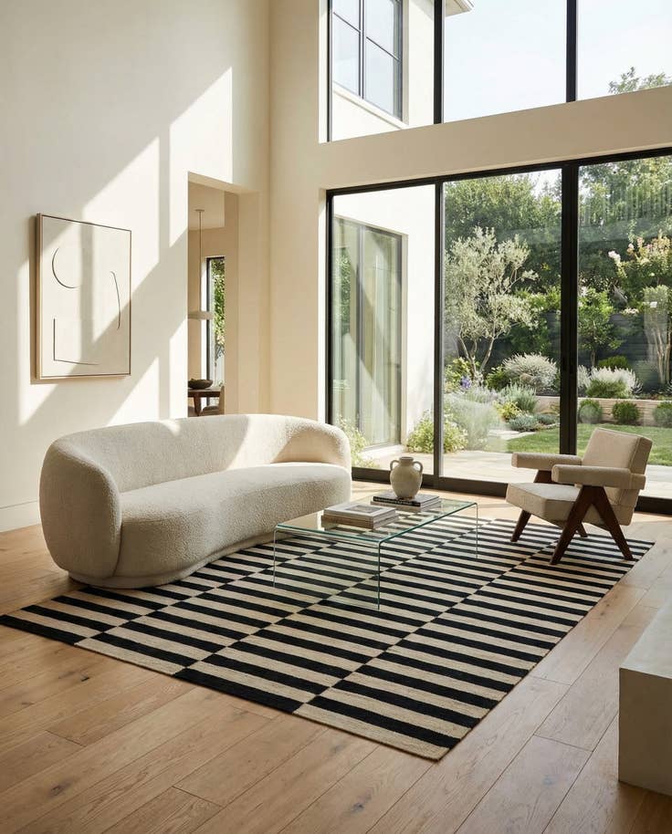 Detail image of 5' 10 x 7' 9 Hand Woven Kilim Modern Wool Rug