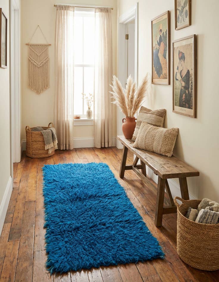 Detail image of 2' 1 x 3' 10  Hand Knotted Moroccan Wool Rug