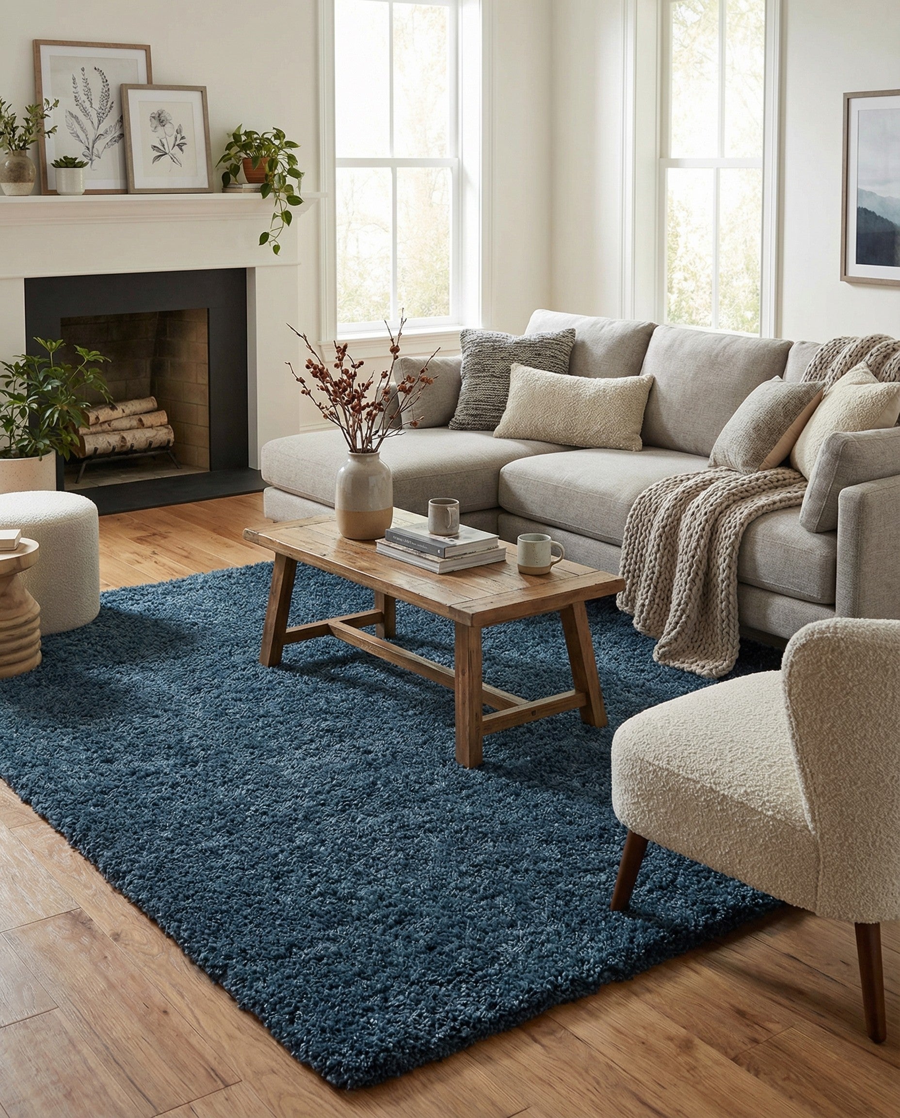  7' 6 x 7' 10 Zermatt Shag Square Rug