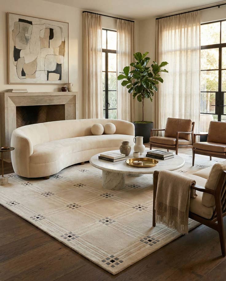 Detail image of 8' 1 x 11' 5 Hand Knotted Darya Wool Rug