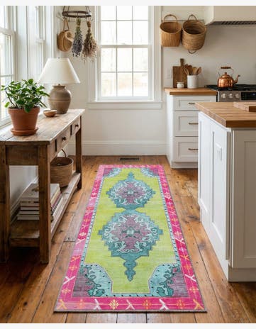 2' x 5' 3 Washable Timeless Runner Rug