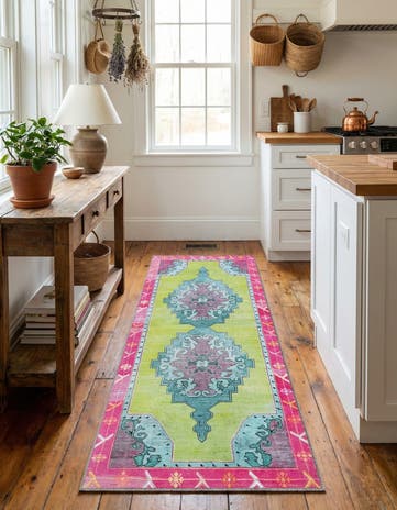2' x 5' 3 Washable Timeless Runner Rug