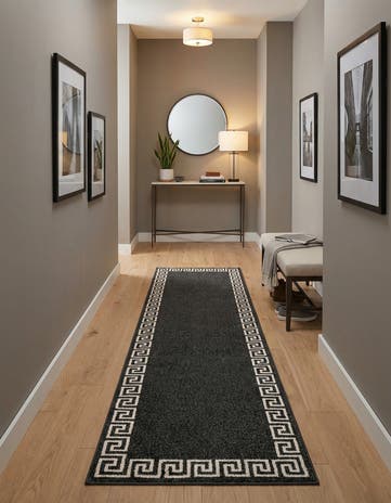 Charcoal Hera Runner Rug