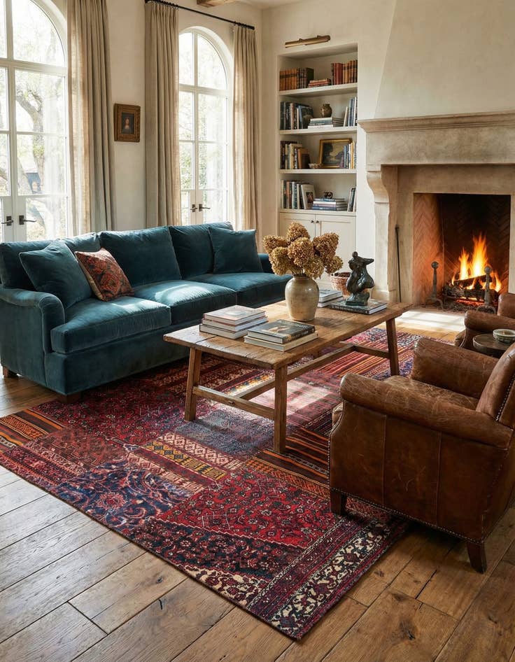 Detail image of 8' 4 x 12' 7  Hand Knotted Ultra Vintage Persian Wool Rug