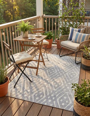 Gray Easy-Clean Sabrina Soto Ella Indoor / Outdoor Rug