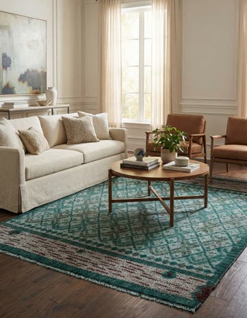 4' 10 x 6' 9 Hand Knotted Darya Wool Rug