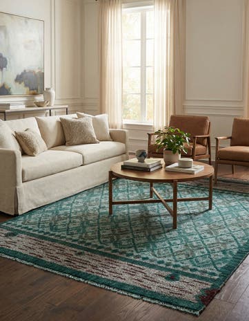 4' 10 x 6' 9 Hand Knotted Darya Wool Rug