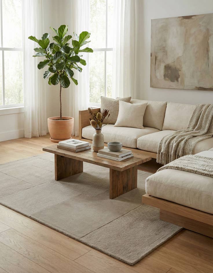 Detail image of 5' x 8' Luna Wool Rug