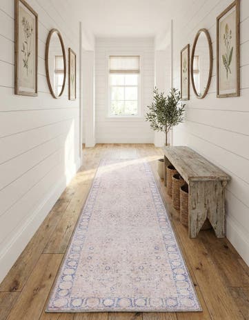2' 6 x 12' Washable Timeless Runner Rug